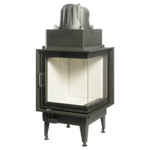 Austroflamm 55x55x57 K Corner Wood-Burning Built-In Fire - Right Hinged