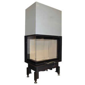 Austroflamm 63x40x51 S Corner Wood-Burning Built-In Fire - Left Glass