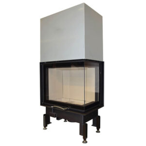 Austroflamm 63x40x51 S Corner Wood-Burning Built-In Fire - Right Glass