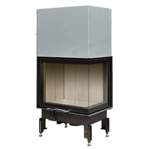Austroflamm 69x49x57 S Corner Wood-Burning Built-In Fire - Right Glass