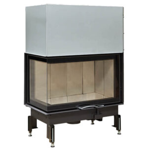 Austroflamm 89x49x57 S Corner Wood-Burning Built-In Fire - Left Glass