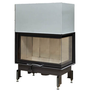Austroflamm 89x49x57 S Corner Wood-Burning Built-In Fire - Right Glass