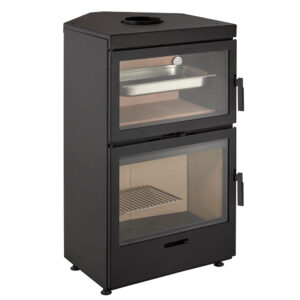 LL-1180 Wood-Burning Stove With Oven - Corner, Plinth