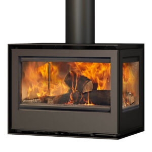 Rocal Habit 76 LID Wood-Burning Stove - Hearth Mounted, Right Glass
