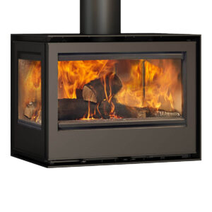 Rocal Habit 76 LID Wood-Burning Stove - Wall Mounted, Left Glass