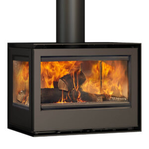 Rocal Habit 76 LID Wood-Burning Stove - Hearth Mounted, Left Glass