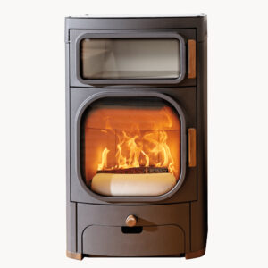 Austroflamm Heidi Back Wood-Burning Stove With Oven - Storage Drawer