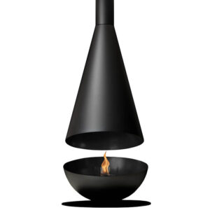 Glammfire Thales Suspended Bio-Ethanol Fireplace - Black