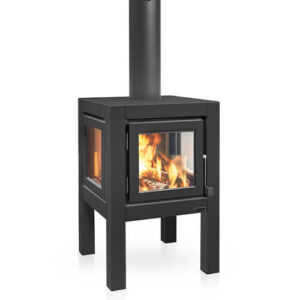 RB73 Quaruba L Outdoor Stove - Four Legs, Black