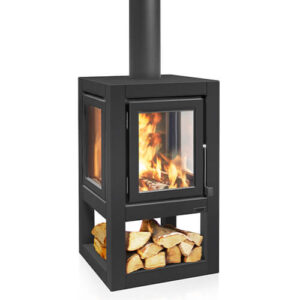 RB73 Quaruba XL Outdoor Stove - Wheels, Black