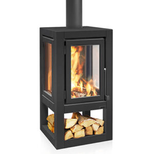 RB73 Quaruba XXL Outdoor Stove - Wheels, Black