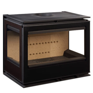Rocal ARC 73 TC Three-Sided Wood-Burning Inset Fire