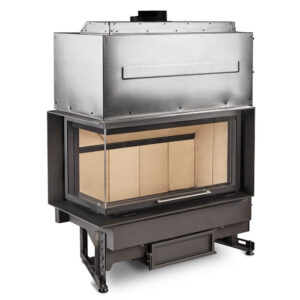 Rocal G450 LI/LD Corner Wood-Burning Built-In Fire - Left Side Glass