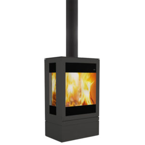 Skantherm Elements 603-2S Wood-Burning Stove - Left Side Glass