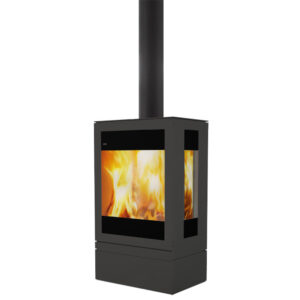 Skantherm Elements 603-2S Wood-Burning Stove - Right Side Glass