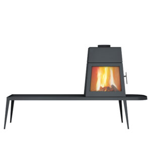 Skantherm Shaker Wood-Burning Stove - Long Bench/Right Door