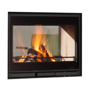 Wanders Square 75 Tunnel Double-Sided Wood-Burning Inset Fire