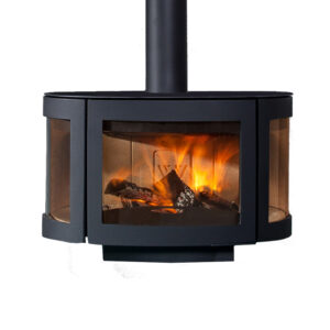 Wanders Black Pearl Woodburner - Wall Bracket