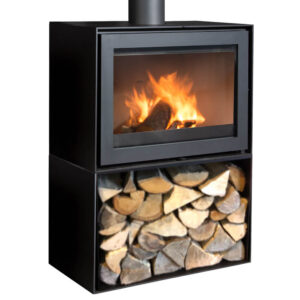 Wanders WAN2075 Black Edition Wood-Burning Stove - Open Logstore